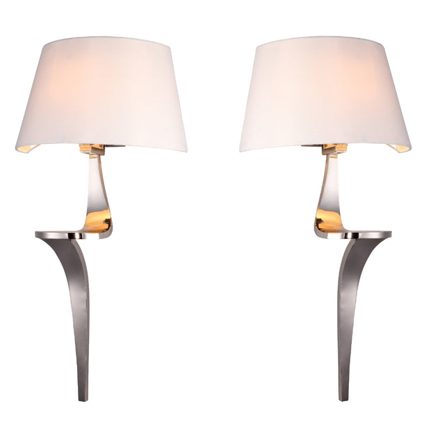 Nebula Pair of Nickel Wall Lamps