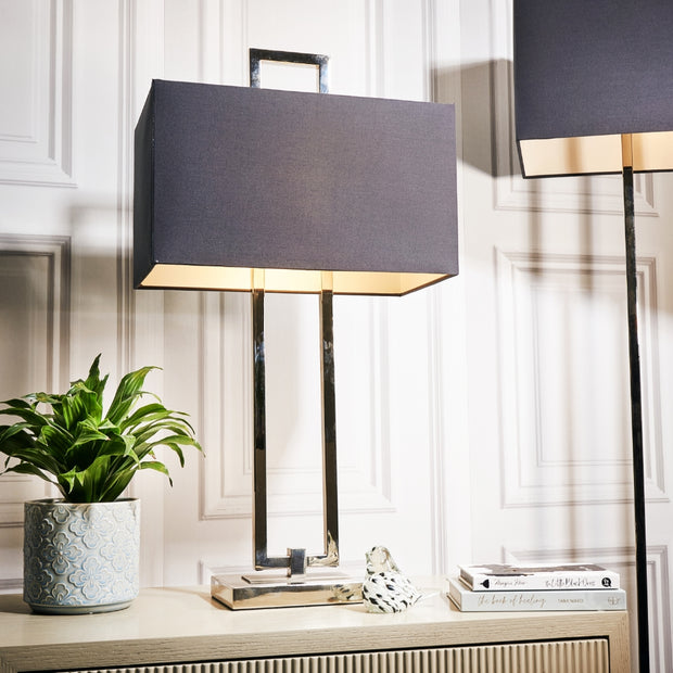 Elysian Nickel Finish Table Lamp