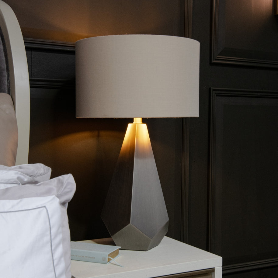 Lucian Gunmetal Finish Table Lamp