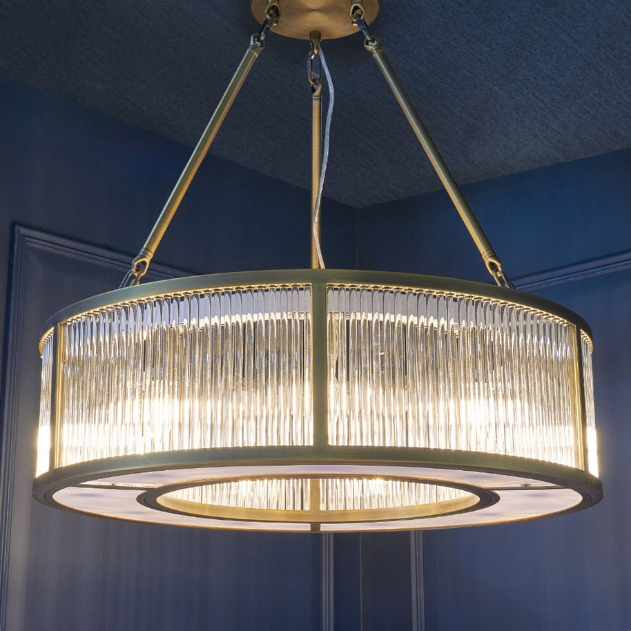 Doric Antique Brass Finish Ceiling Light