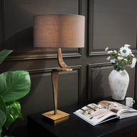 Nebula Antique Brass Finish Table Lamp (Right)