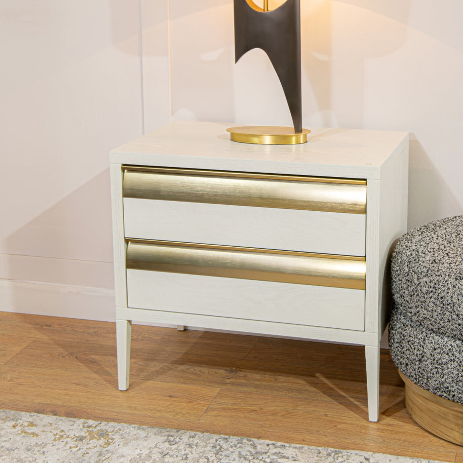 Capri 2 Drawer Side Table