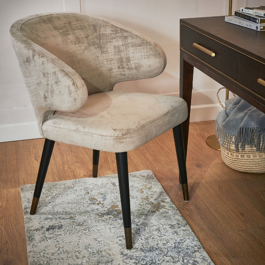 Valencia Luxe Mushroom Finish Chair