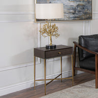 Fjord Chocolate Finish Side Table