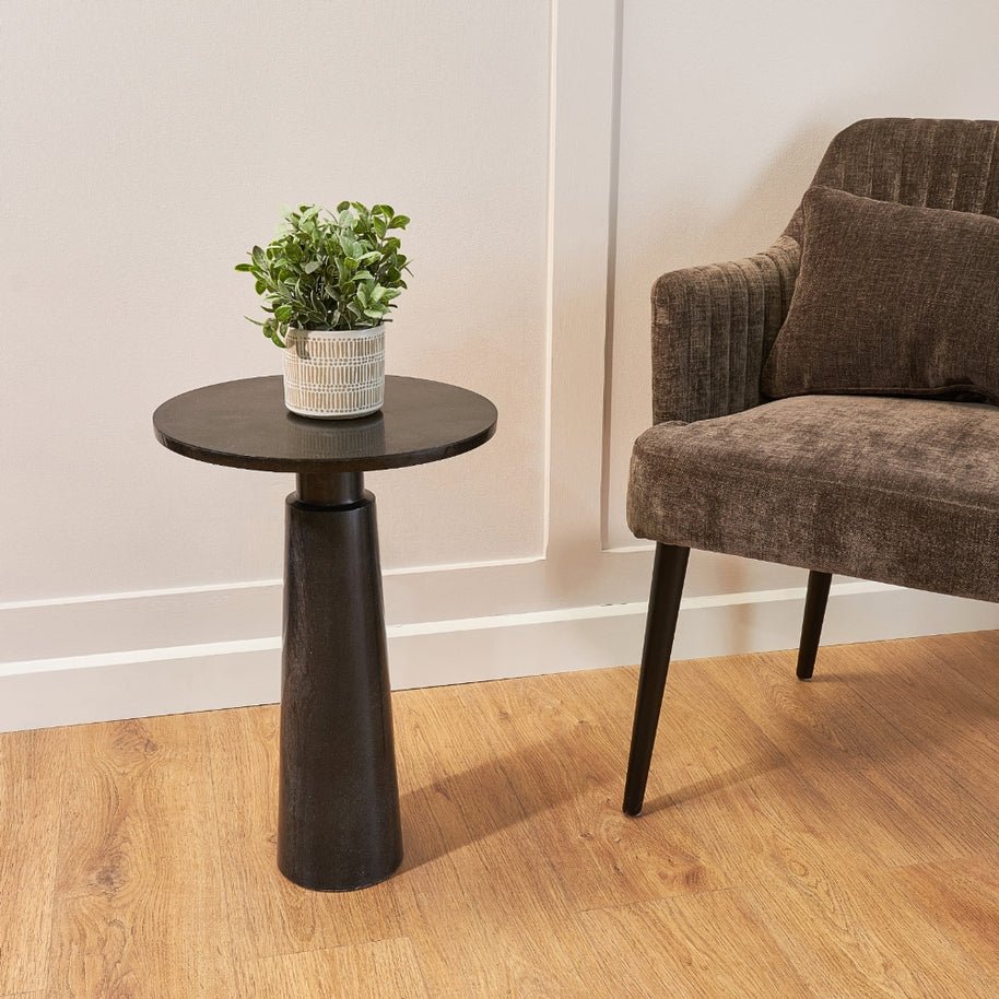 Lyra Black Marble Side Table