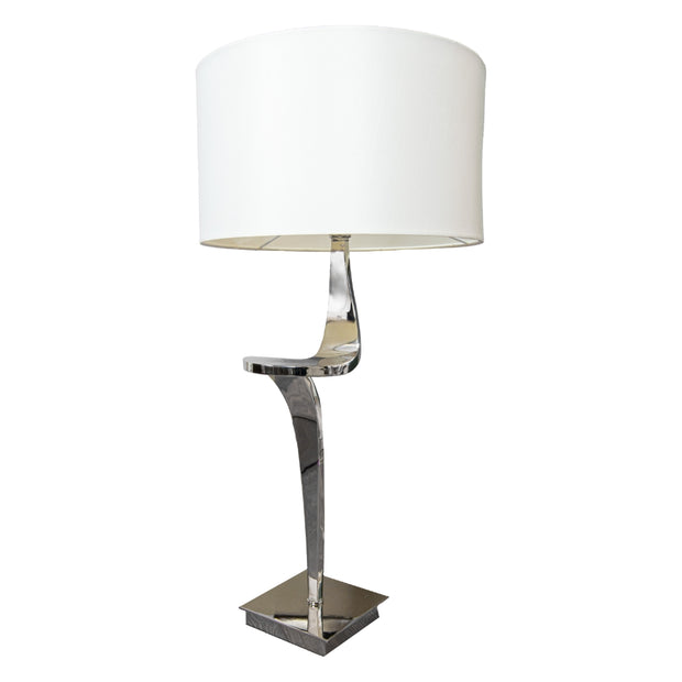 Nebula Nickel Finish Table Lamp (Right)