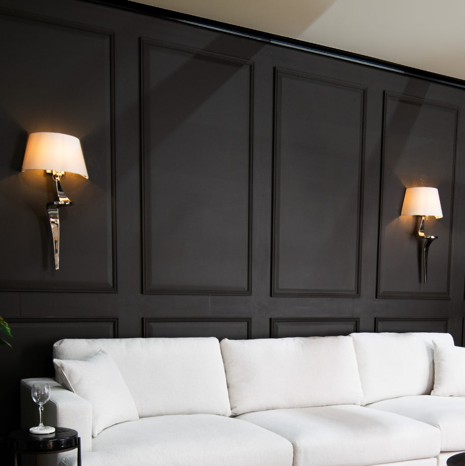 Nebula Pair of Nickel Wall Lamps