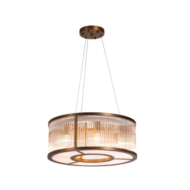 Doric 50cm Antique Brass Finish Pendant