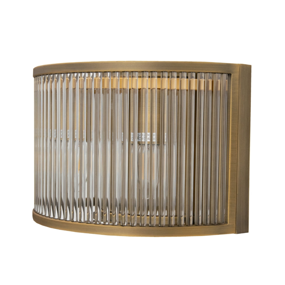 Doric Antique Brass Finish Wall Lamp