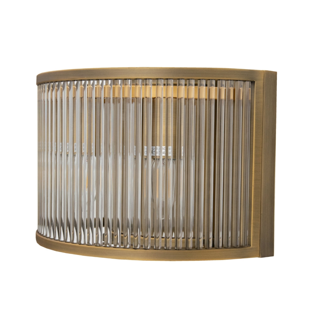 Doric Antique Brass Finish Wall Lamp