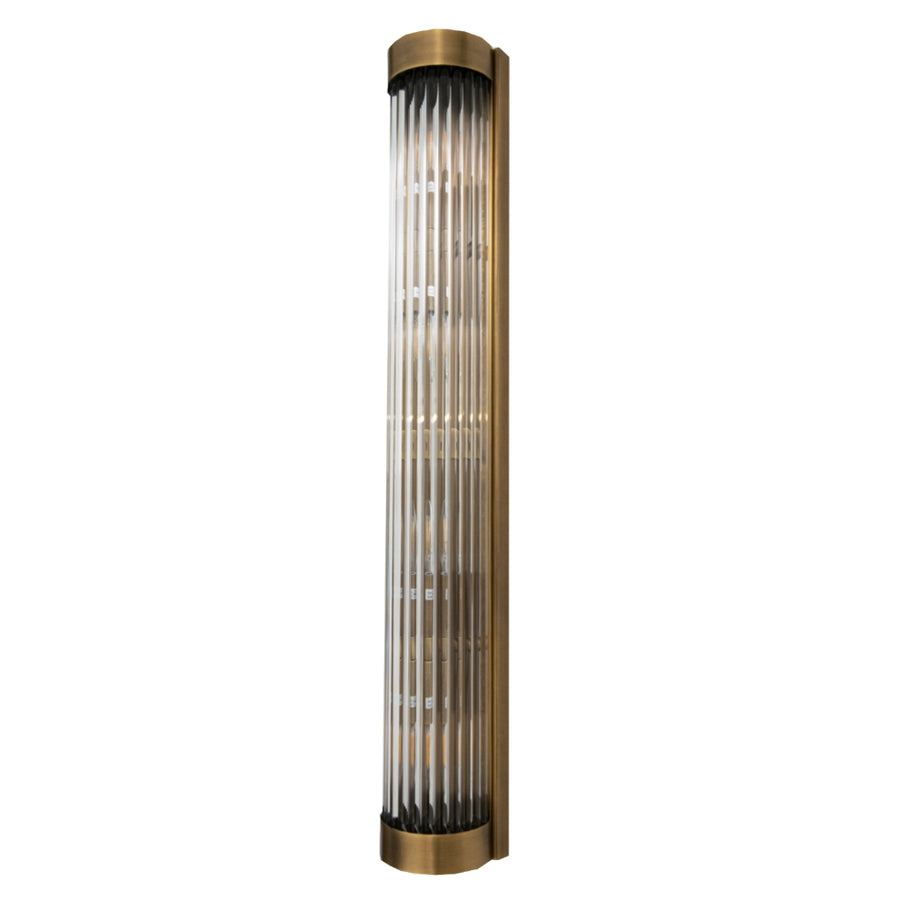 Waltz Antique Brass Finish Long Wall Lamp
