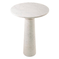 Lyra White Marble Side Table