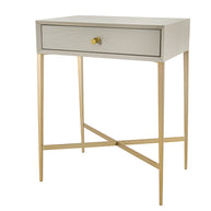 Fjord Ceramic Grey Finish Side Table