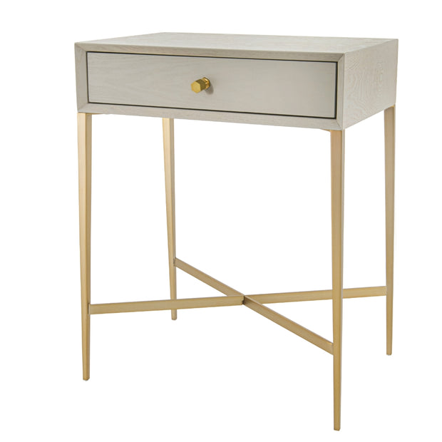 Fjord Ceramic Grey Finish Side Table
