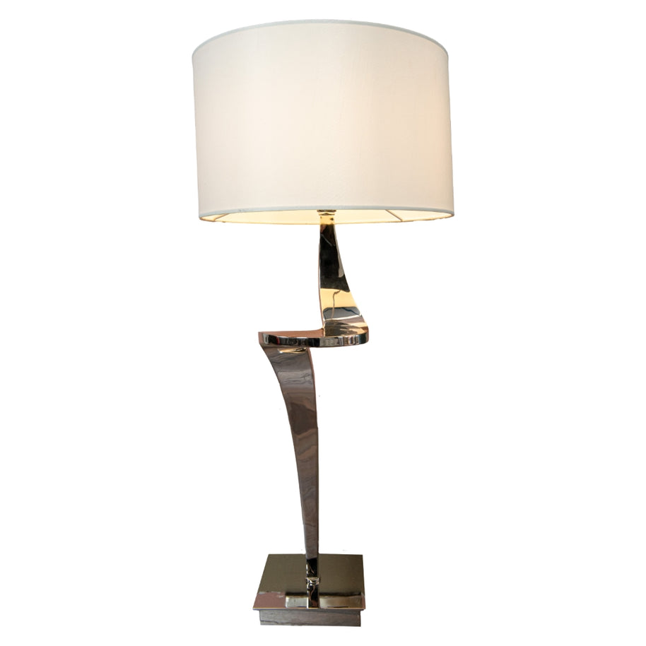 Nebula Nickel Finish Table Lamp (Right)