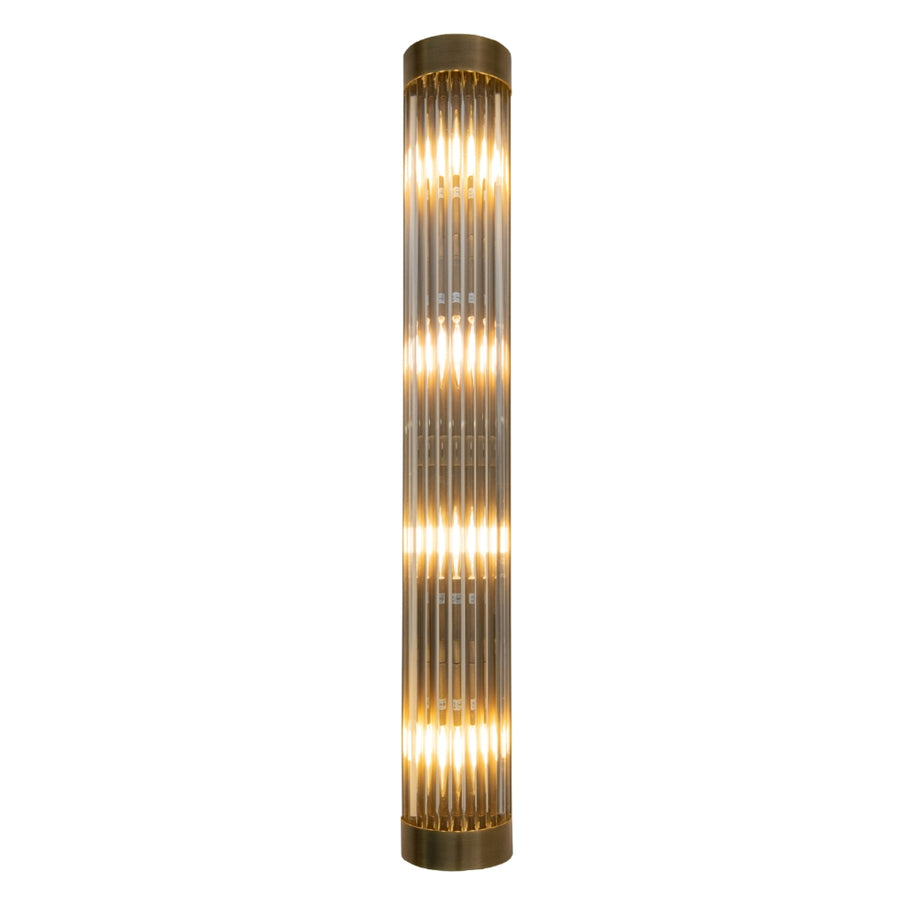 Waltz Antique Brass Finish Long Wall Lamp