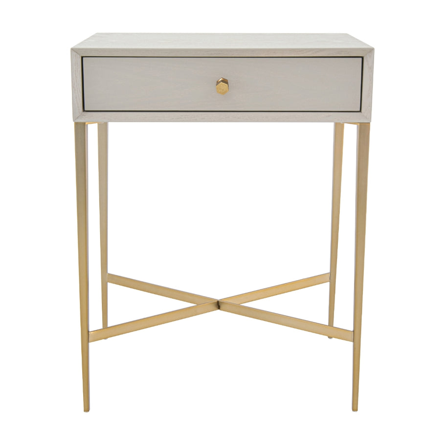 Fjord Ceramic Grey Finish Side Table