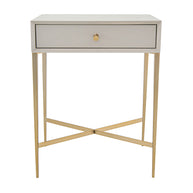 Fjord Ceramic Grey Finish Side Table