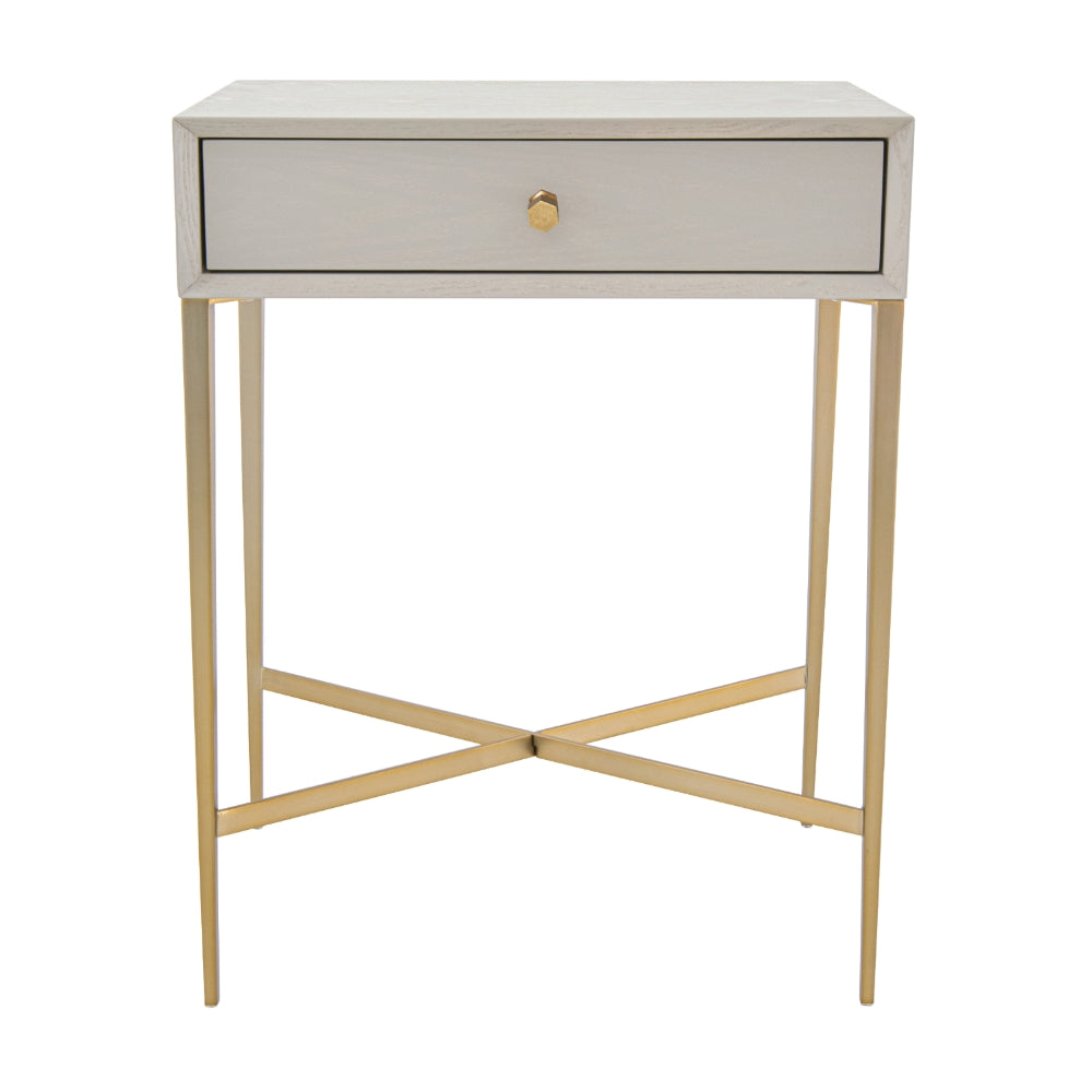 Fjord Ceramic Grey Finish Side Table