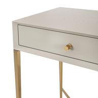 Fjord Ceramic Grey Finish Side Table