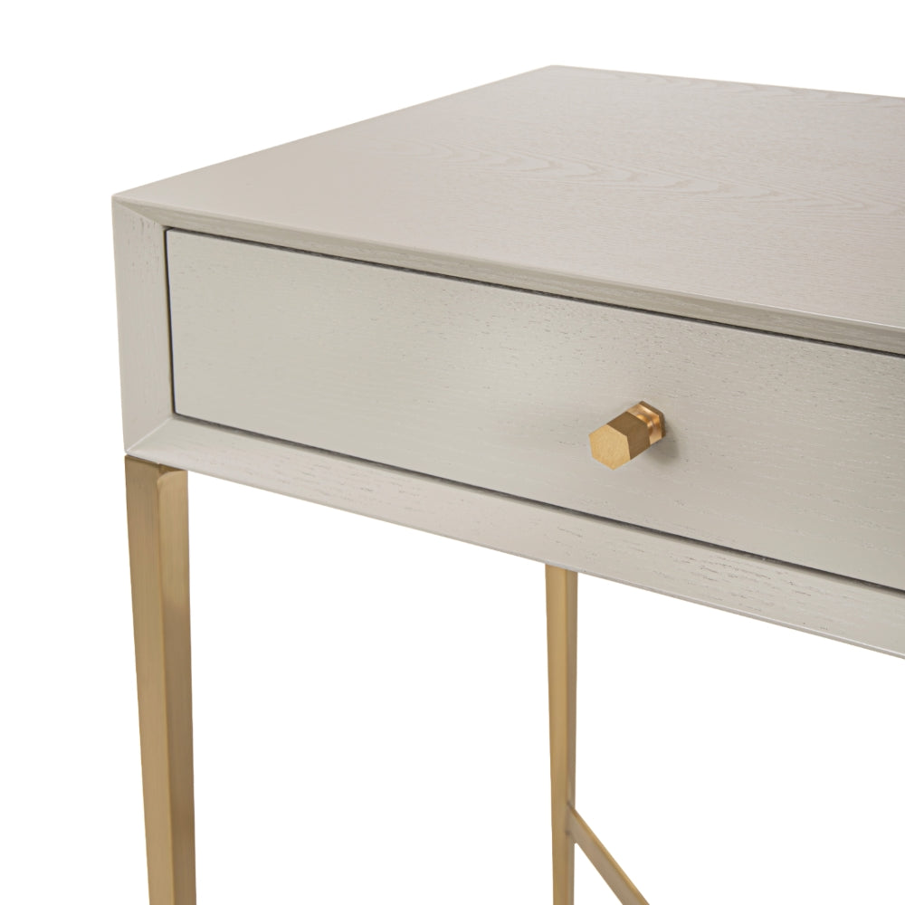 Fjord Ceramic Grey Finish Side Table