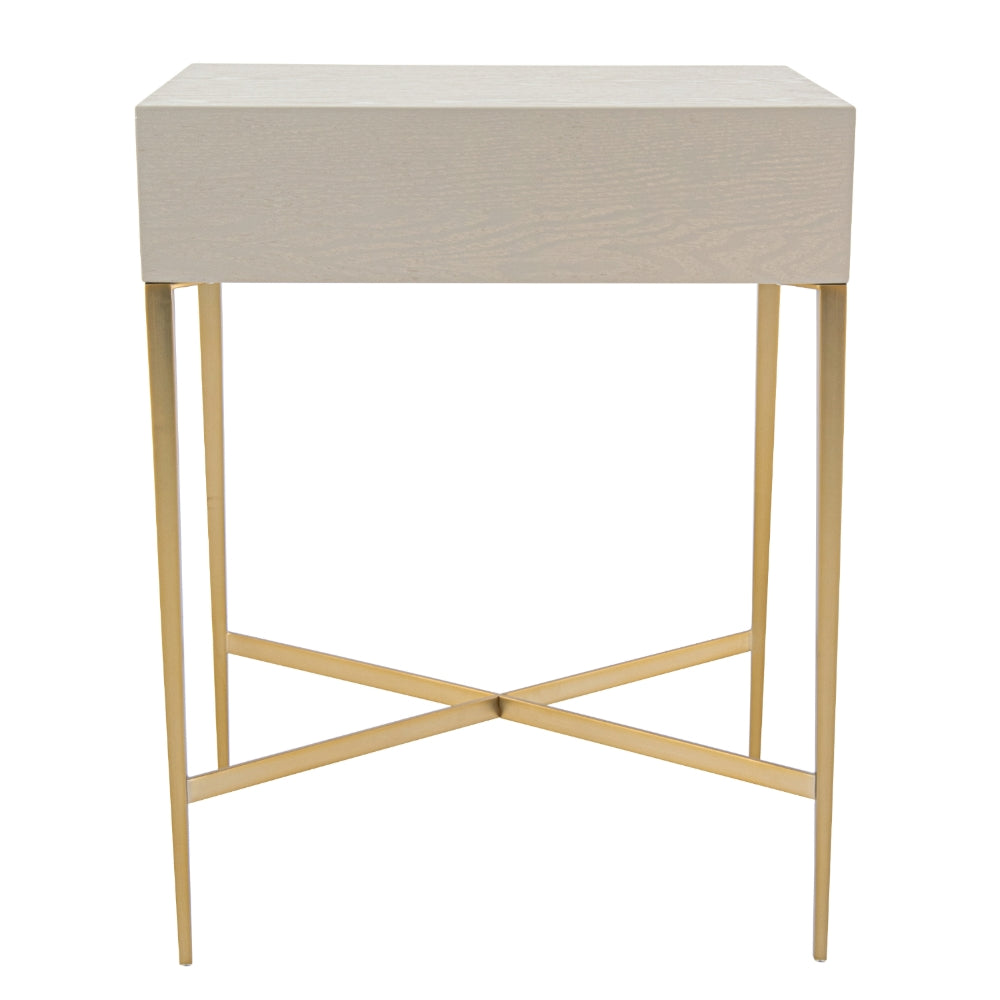 Fjord Ceramic Grey Finish Side Table