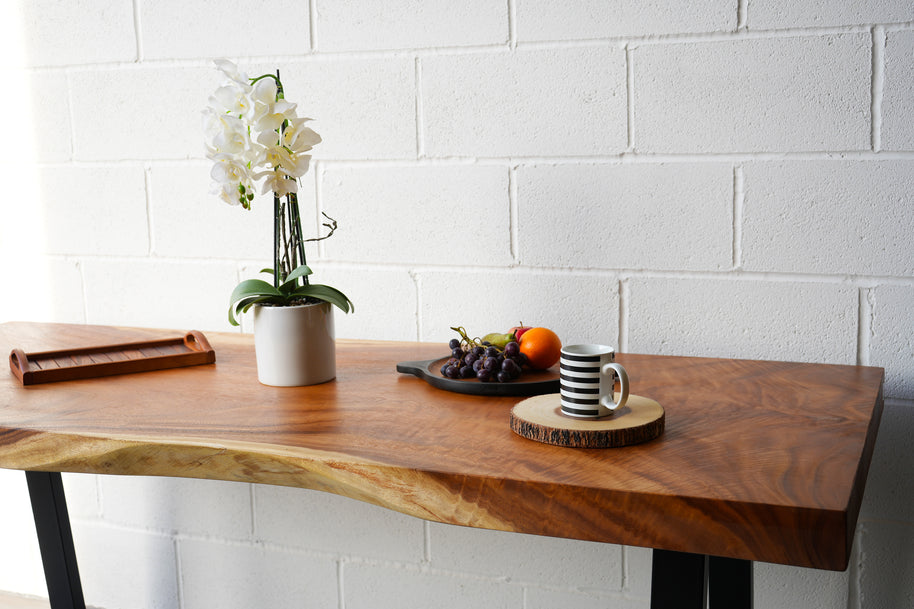 Amber Grain Live Edge Dining Table