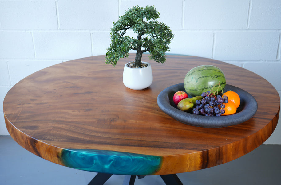 Turquoise Lagoon Round Coffee Table