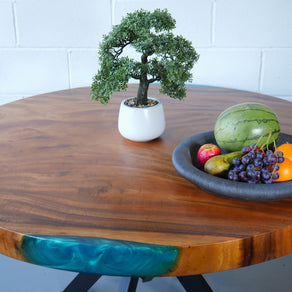 Turquoise Lagoon Round Coffee Table