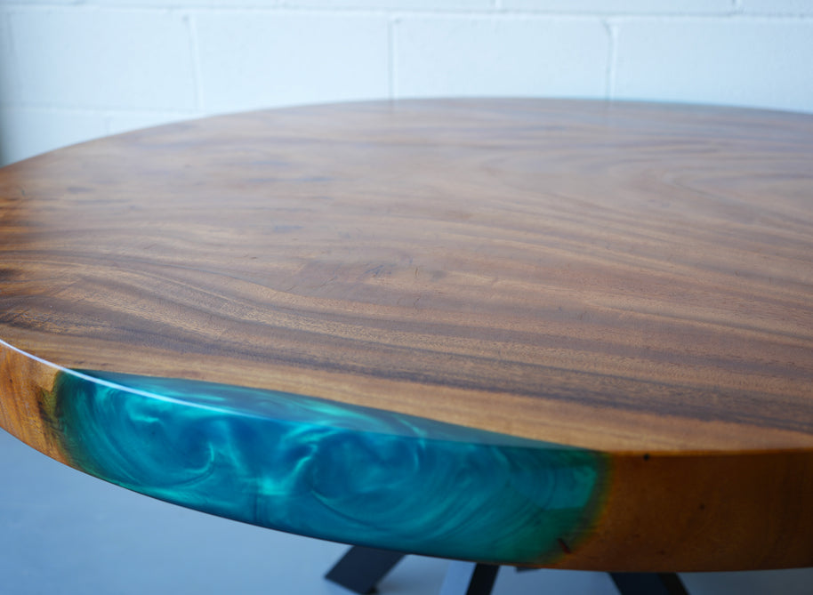 Turquoise Lagoon Round Coffee Table