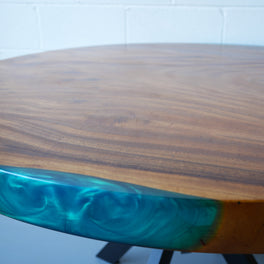 Turquoise Lagoon Round Coffee Table