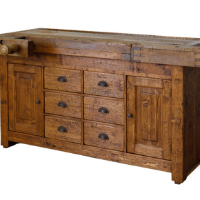 Wild-Goose Joinery bench cabinet by Home4Rest, handcrafted from reclaimed wood