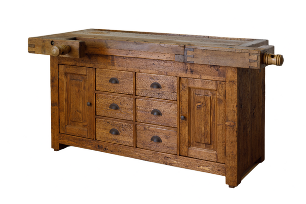 Wild-Goose Joinery bench cabinet by Home4Rest, handcrafted from reclaimed wood