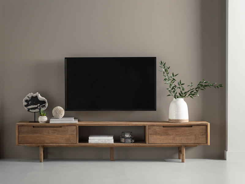 TV stand Bliss No.1 large, 2 drawers, open rack