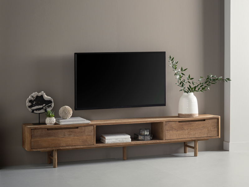 TV stand Bliss No.1 large, 2 drawers, open rack