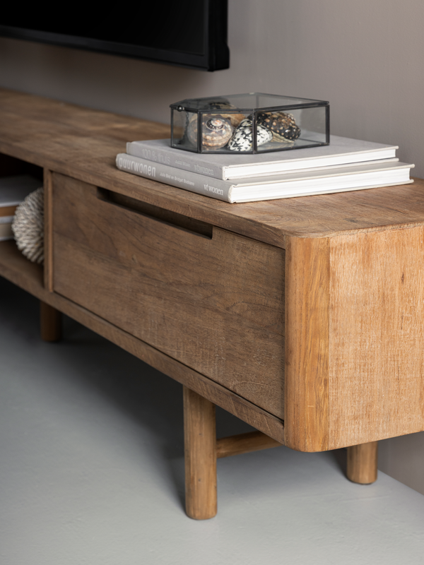 TV stand Bliss No.1 large, 2 drawers, open rack
