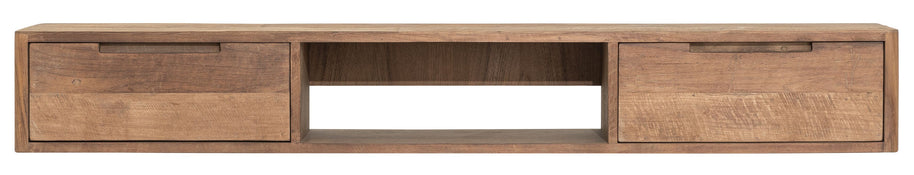 Hanging TV stand Bliss No.1 small, 2 drawers, open rack