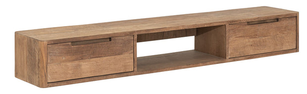 Hanging TV stand Bliss No.1 small, 2 drawers, open rack