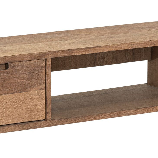 Hanging TV stand Bliss No.1 small, 2 drawers, open rack