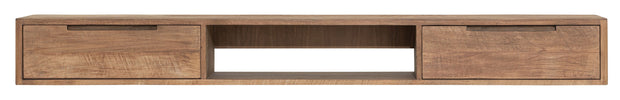 Hanging TV stand Bliss No.1 large, 2 drawers, open rack