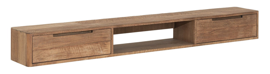 Hanging TV stand Bliss No.1 large, 2 drawers, open rack