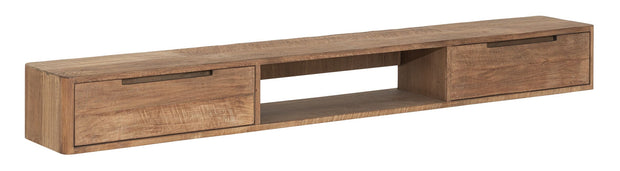 Hanging TV stand Bliss No.1 large, 2 drawers, open rack