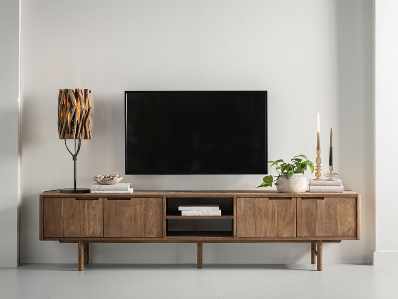 TV stand Bliss No.2 large, 4 doors, 2 open racks