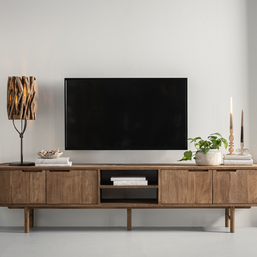 TV stand Bliss No.2 large, 4 doors, 2 open racks