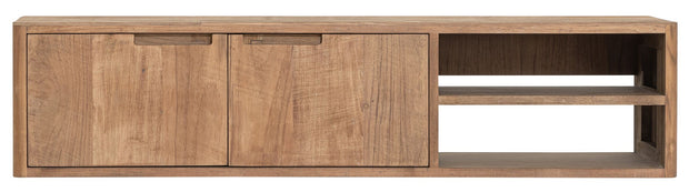 Hanging TV stand Bliss No.2 small, 2 doors, 2 open racks
