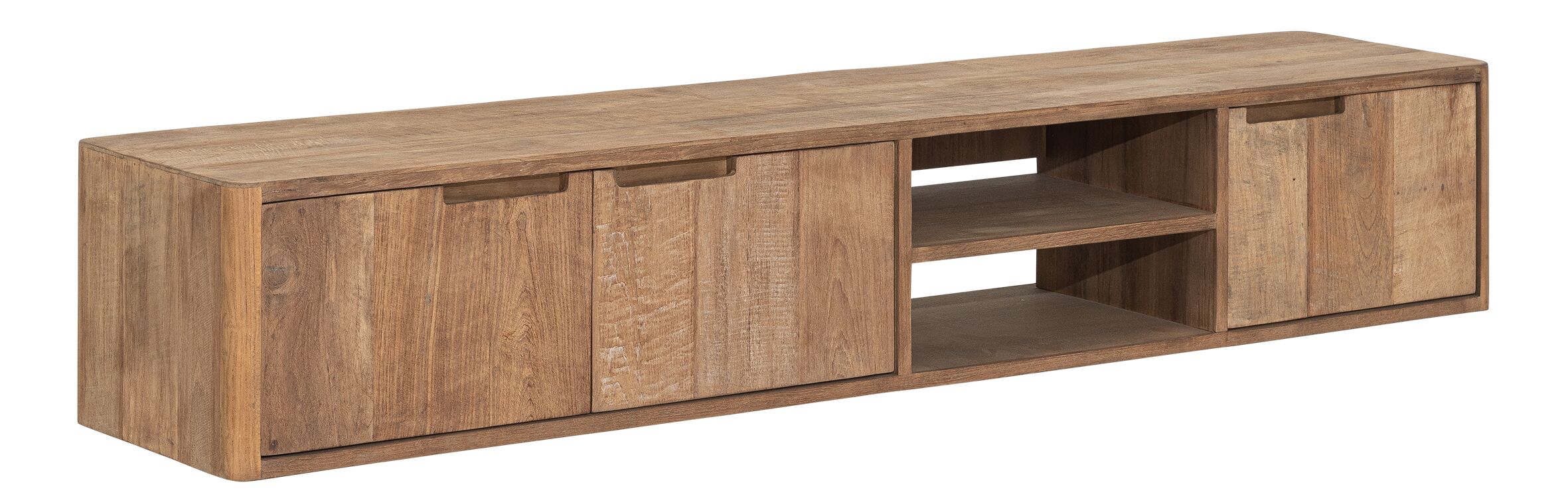Hanging TV stand Bliss No.2 medium, 3 doors, 2 open racks