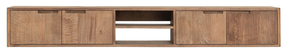 Hanging TV stand Bliss No.2 large, 4 doors, 2 open racks