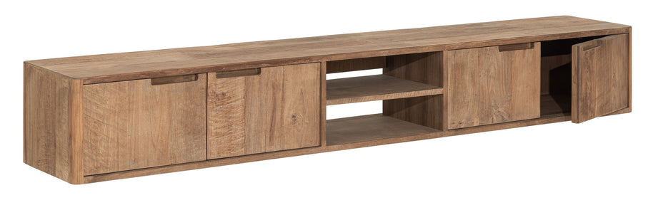 Hanging TV stand Bliss No.2 large, 4 doors, 2 open racks