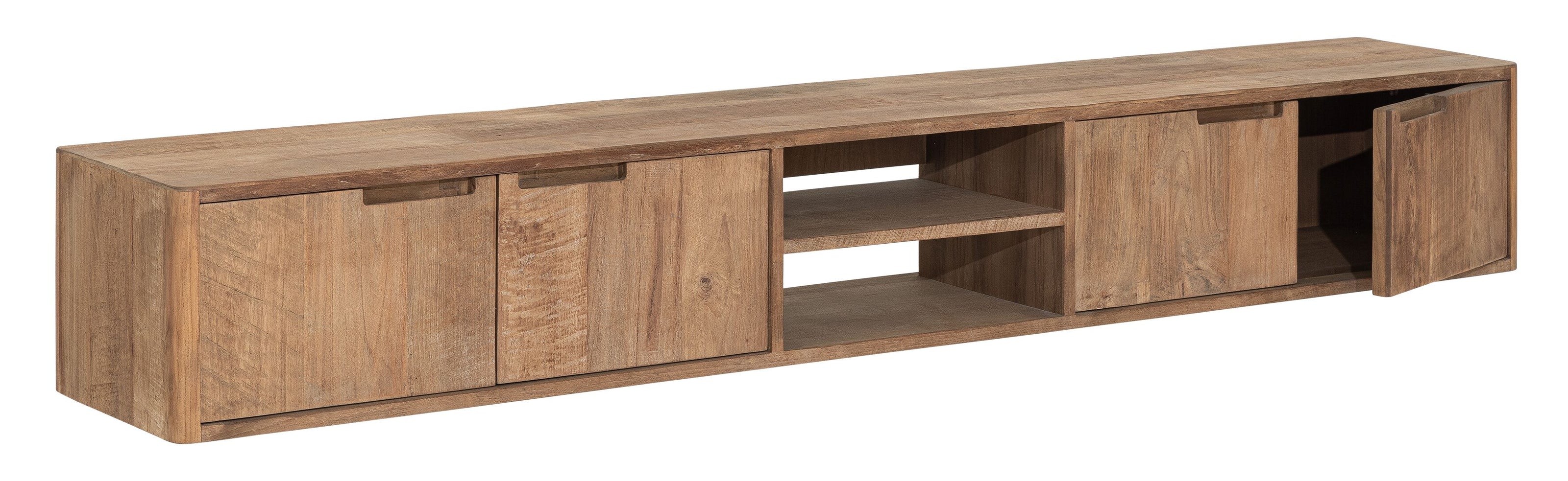 Hanging TV stand Bliss No.2 large, 4 doors, 2 open racks