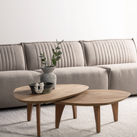 Coffee table Bliss pebble TEAK, set of 2